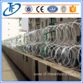 BTO-22 galvanized concertina razor wire